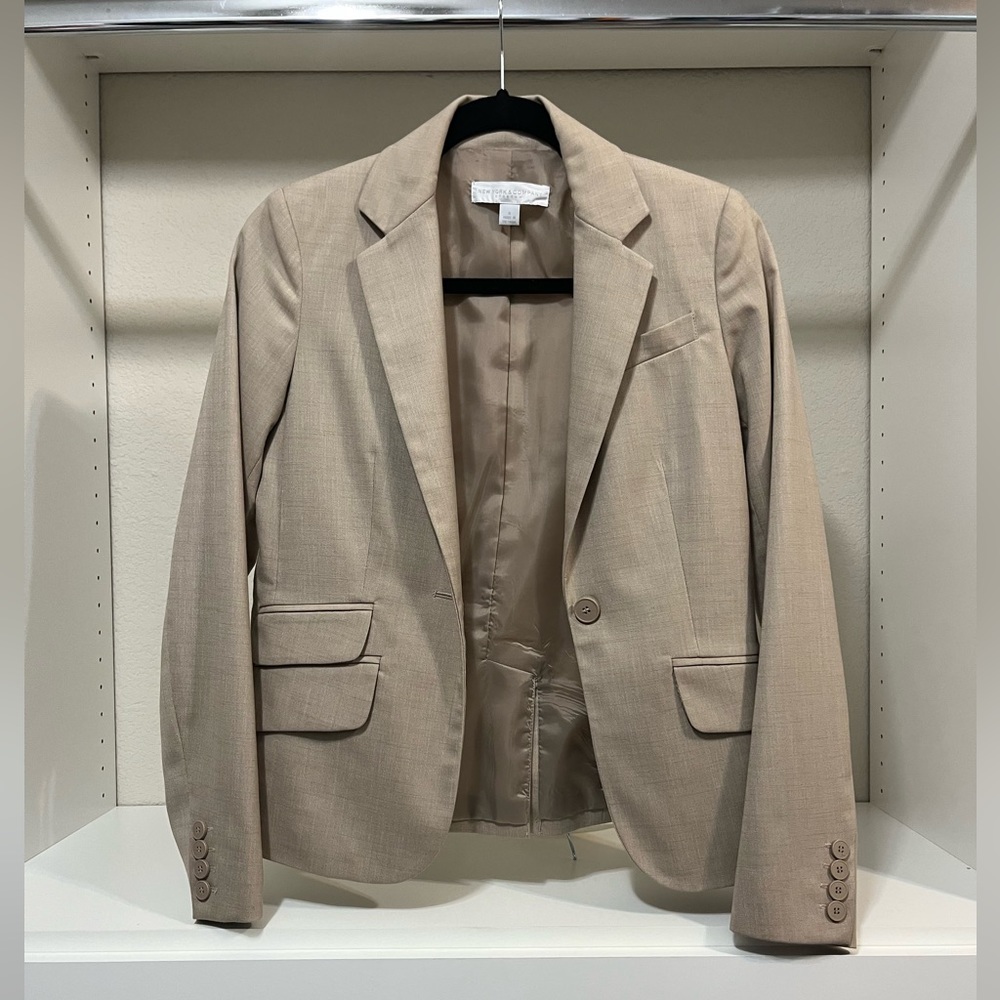 New York and Co. Womens Beige Blazer